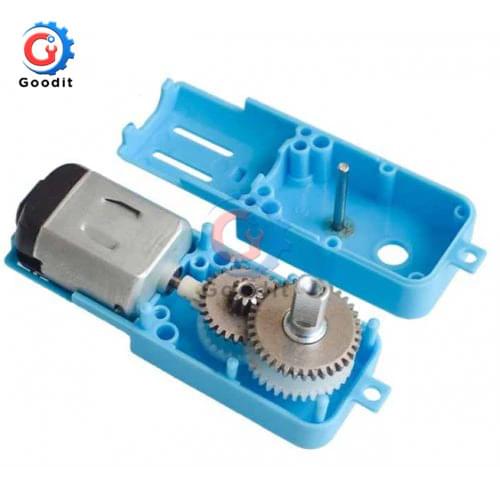 1:90 Metal Gear Motor All Metal/Half Metal Single Axis Gear Motor Robot Intelligent Vehicle Speed Reducer TT Motor DC 3V-6V