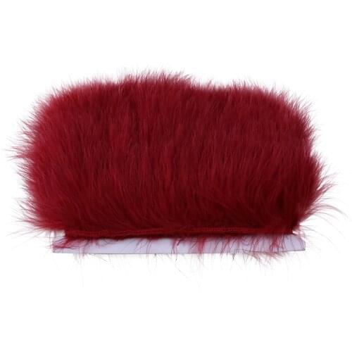 1 Meter Size 4-6 CM Lovely Short Fluffy Dyed Multicolored Turkey Marabou Feather Lace Trim For DIY Sewing Clothing Decoration