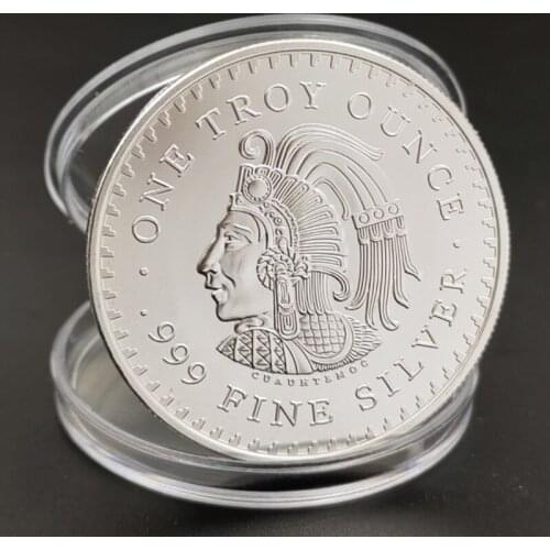 1PC 40*3mm Mexico Coin One Troy Ounce 999 Fine Silver Copy America Medal Commemorative coins collectibles