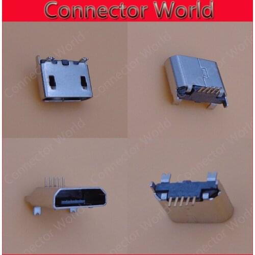5-100pcs/lot Micro USB jack 5P,5pin Mini Micro USB Jack,5 Pins Micro USB Connector Tail Charging port dock female socket