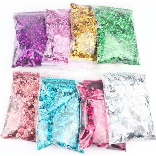 50G Nail Polish Powder Mixed Sequins Glittering Hexagonal 3D Mirror Nail Polish Sheet Beauty Makeup Manicure Decoration 1 Pack