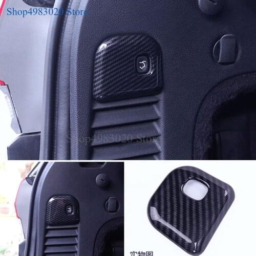 For Jeep Grand Cherokee 2018 2019 Car Styling Accessories Carbon Fiber Style Electric Rear Door Switch Button Cover Frame Trim