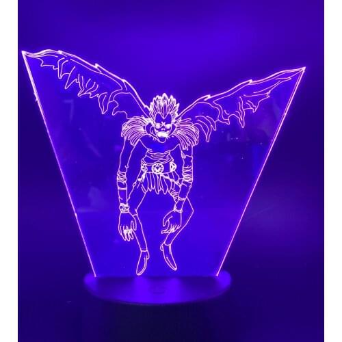 Death Note Ryuk Anime Lamp 3d Night Lights Set Color Changing Led Bedroom Decor Novelty Lighting Xmas Gift Touch Sensor Lampara