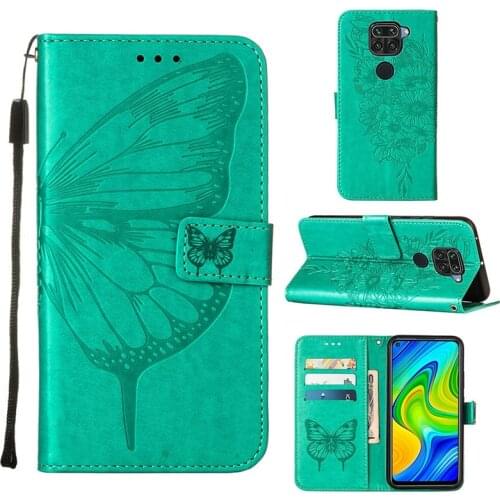 For Xiaomi Redmi Note 9 Case Silicon Cover PU Leather wallet card Slot flip case Protective On Redmi Note 9 Case Strap Bumper