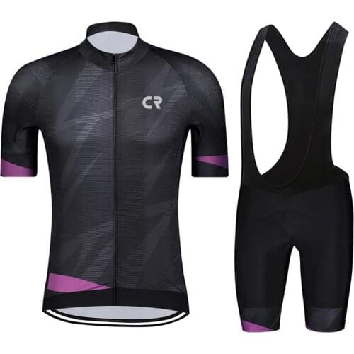 CR Womans Summer Cycling Jersey Suit Bike clothes Quick-Dry Ropa Ciclismo Maillot Sport Wear Set Shorts Bibs Gel Breathable Pad