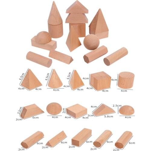 15pc Beech Wooden Shapes for Crafts Diy Wood Decor Baby Toys Accessories Childrens Room Educational Wooden Products