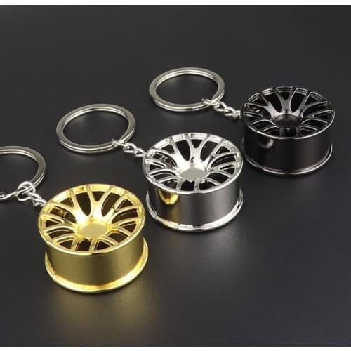 Fast And Furious 8 Key Chains High Quality Metal 3D Car Hub Keychain Car Wheel Rim Metal Pendant Keychain 2019