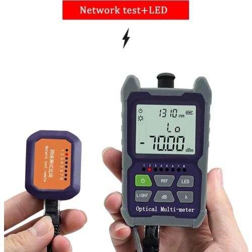 FTTH Mini 4 in 1 Optical Power Meter Rechargeable lithium Fiber Optical Network test SC/FC/ST Universal interface Connector