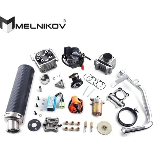 GY6 50 80 upgrade 100 cc 137QMA QMB139 4 STROKE CYLINDER KIT Head Exhaust Racing Rollers Oil Gear Rings Arms Assemly