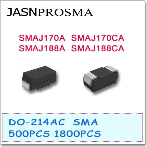 JASNPROSMA 500PCS 1800PCS SMAJ SMAJ170 SMAJ170A SMAJ170CA SMAJ188 SMAJ188A SMAJ188CA Diode DO214AC