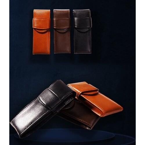 Leather Pen Cover Handmade Vintage Pencil Case Creative Pencil Holder for Stationery Gift Office School Supply