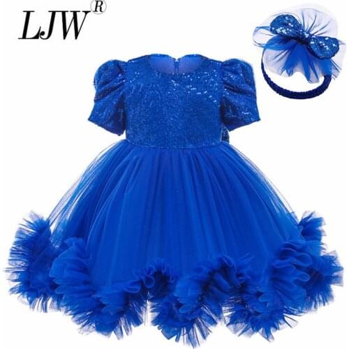 Beautiful Girls First Birthday Dress for Newborn Baby Toddler Princess New Year Dresses Kids Girl Party Prom Gown Clothing Wear