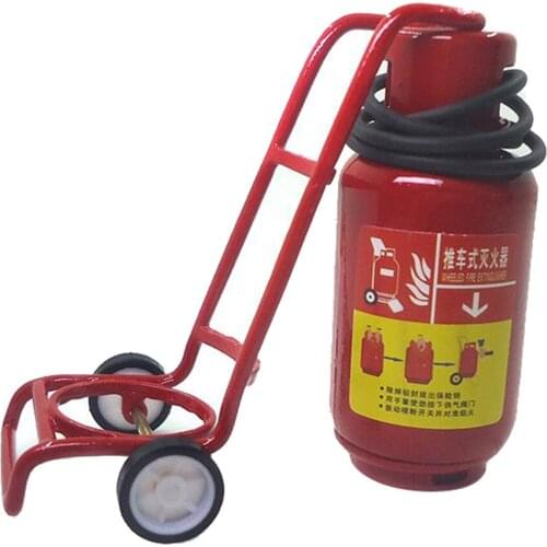 Dollhouse Miniature Red Fire Extinguisher Trolley 1:12 Scale Accessory Toy