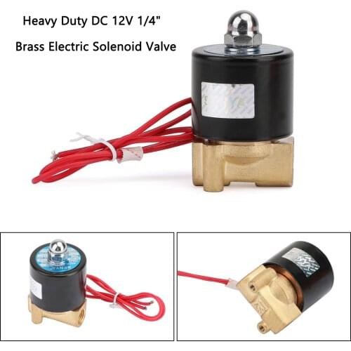 Artudatech 1/4" AC 12V 24V 220V Brass Normally Closed Electric Solenoid Valve BSP Gas Water Air N/C
