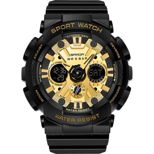 Fashion Casual Digital Watch for Men Mens Dual Time Zone Watches Sports Wristwatch Waterproof Military Clock Relogio Masculino