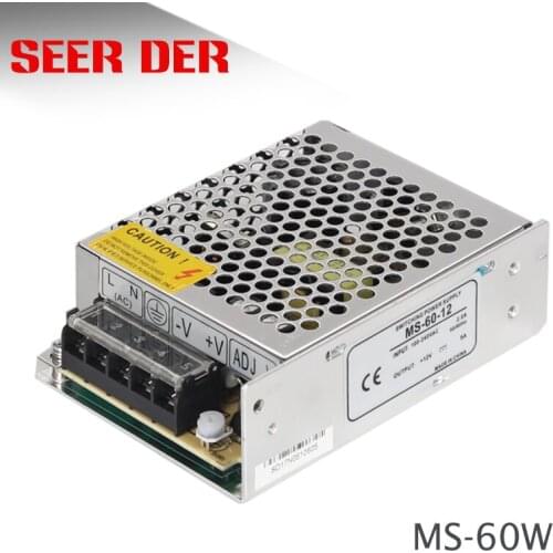 Ms-60-12 power supply 12 volt 5 amp 60w 12v 5a led switching power supply