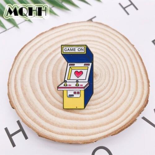 Cartoon Retro Childhood Memories Game Machine Toys GAME OVER Enamel Brooch Alloy Badge Denim Clothes Bag Pins Punk Jewelry Gift