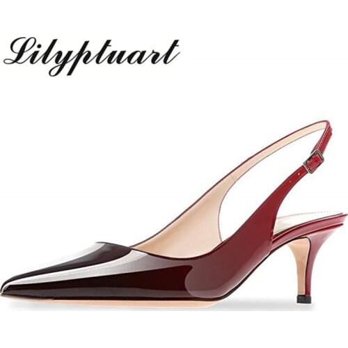 Lilyptuart New Plus Size 45 Hot Sale Concise Party Shoes Woman Sexy Pointed Toe Women Summer Print Date back-strap Sandals