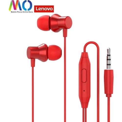 Original Lenovo 3.5mm HF130 In-ear Wired Earphone Sound Heavy Subwoofer Driver Stereo Earbuds Sports Earphone with Mic Headset