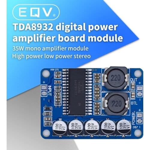 Digital power amplifier board module 35W mono amplifier module High-power TDA8932 low power consumption