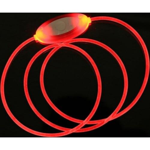 Adjustable Luminous Solid LED Light Up Night Safety Pet Collar Tag Bright Flashing Pet Dogs Collar leash harness Dog Accessories