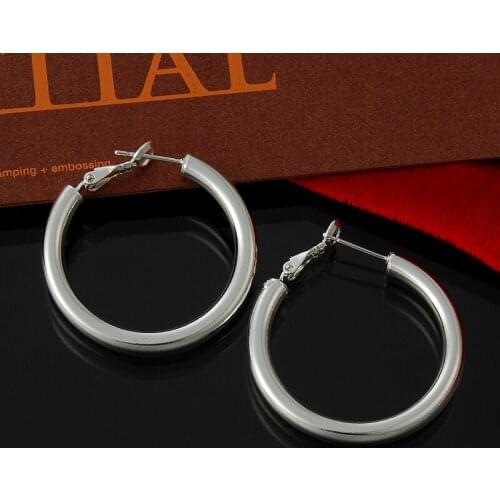 S925 jewelry 2016 cute Silver color women earrings ot selling high quality fashion jewelrhy E5332