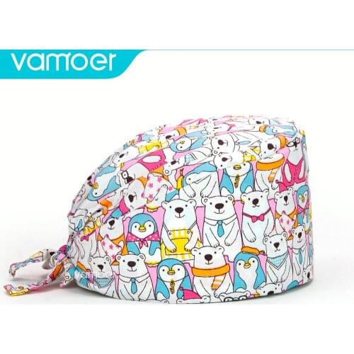 Surgery cap nurse New Unisex Solide Color Scrub Nurse Hat Adjustable Beauty Salon Care Cap Laboratory Pet Shop Nurse Doctor Caps