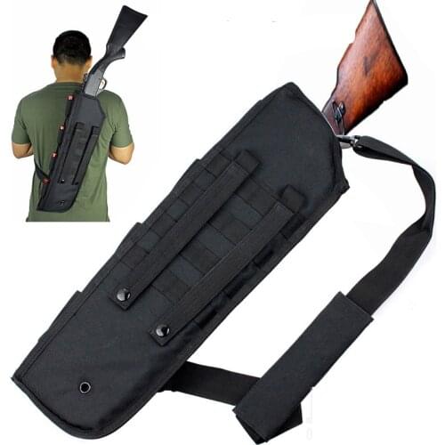 Military Rifle Gun Bag Molle Shotgun Scabbard Pack Camping Outdoor Knife Gun Bag with Shoulder Strap Hunting Accessories