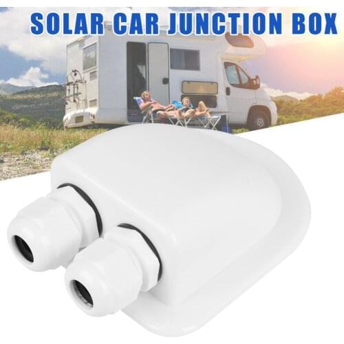 Waterproof ABS Junction Box Roof Cable Double Cable Entry Gland solar panel For RV motorhomes caravans boats