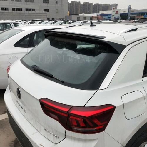 UBUYUWANT Rear Lip Spoiler For Volkswagen VW T-ROC 2018 2019 2020 ABS Plastic Gloosy Black Car Tail Trunk Wing Hatchback Spoiler