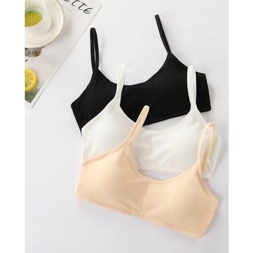 Girls Underwear Developmental Vest Female College Students 7-16 Years Old Pure Cotton No Steel Ring Bra Hello Training Bra