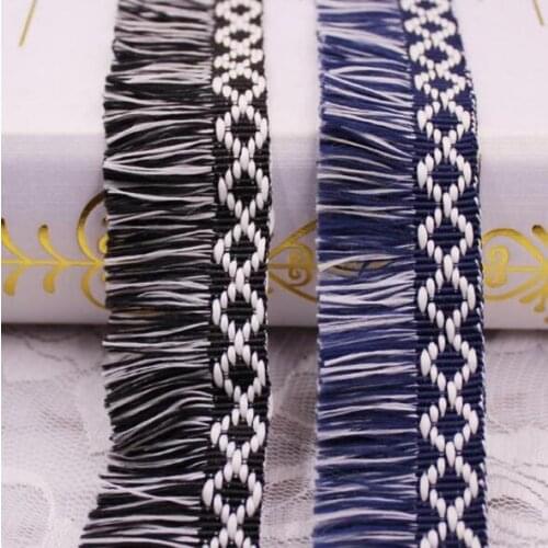 100Yards High Quality Fringe Lace Trim DIY Craft For Clothing Apparel Hats Sewing Accessories Design Tassel Lace Fabric Ribbon