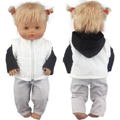 3pcs In 1, Jacket+Shirt+Pants 2021 New Down Suits For 42cm Nenuco Doll 17 Inch Nenuco y su Hermanita Doll Accessories