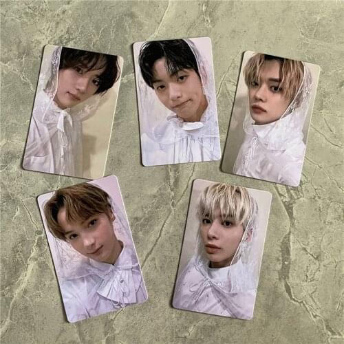 5Pcs/Set Kpop TXT Combination 2021 TXT FAN LIVE SHINE DVD Peripheral Small Card Postcard Collection Card