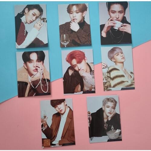 8Pcs/Set Kpop ATEEZ ACTON TO ANSWER Photo Card New Ablum Photograph HD Collective Cards