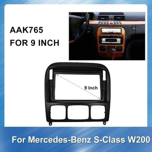 9 Inch Car radio Panel Dash Mount Trim For-Mercedes-Benz S CLASS W220 2006 stereo receiver Panel Adaptor Refitting Kit frame