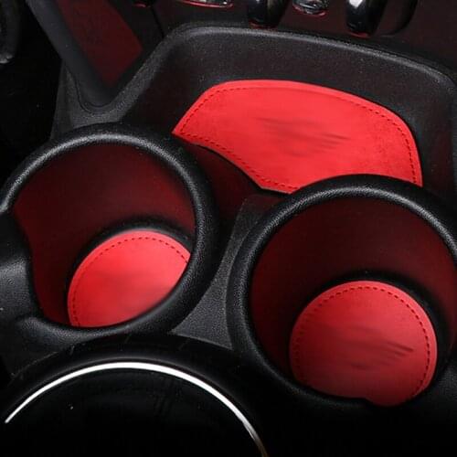 Car Water Cup Non-slip Mats Storage Slot leather Protection Pad For MINI COOPER S F54 F55 F56 F60 Styling Decoration Accessories
