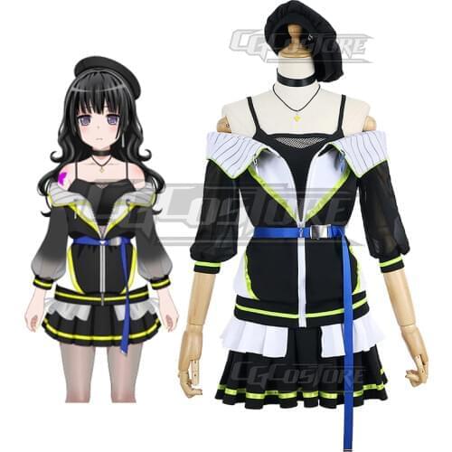 Bang Dream! Rinko Shirokane Cosplay Costume Anime Game Roselia Black Sport Uniform Christmas Halloween Free shipping CG935CZH