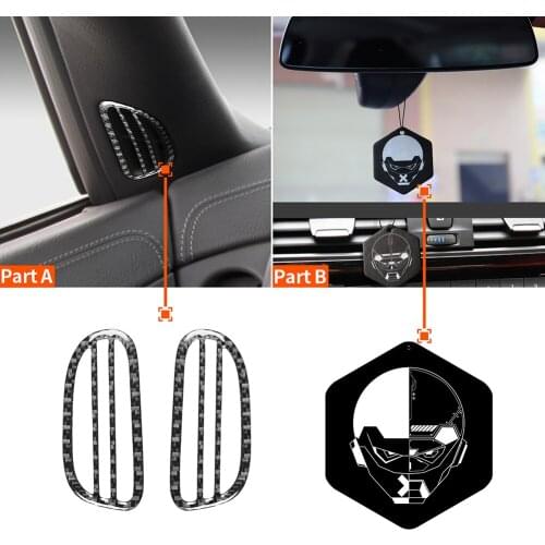 Carbon Fiber Door Demist Outlet Frame Cover for Chevrolet Corvette C6 2005-2007 Car Interior Styling Accessories