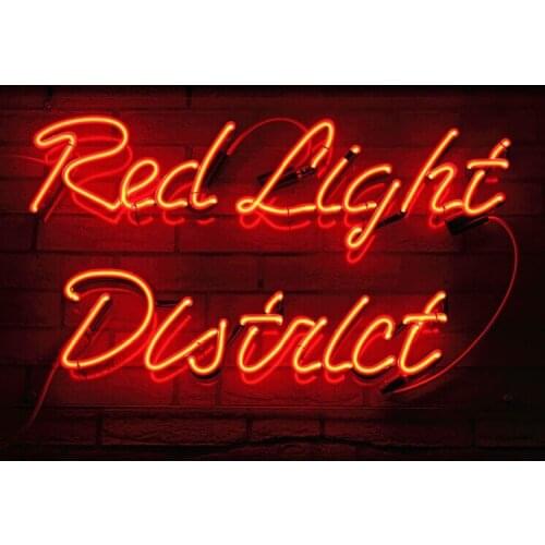 Decorative Light Red Light District Neon Light Restaurant Accessory Hotel Room light Enseigne Lumineuse Handmade Real Glass Tube