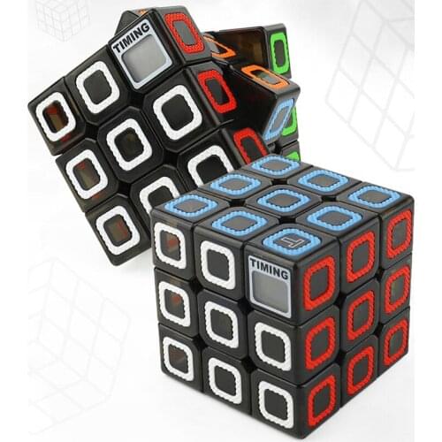 Kids 3x3x3 Speed Magic Cube with Timer Professional Speed Cubo Magico Puzzle Student Brain Training Cube Toys For Children Gift