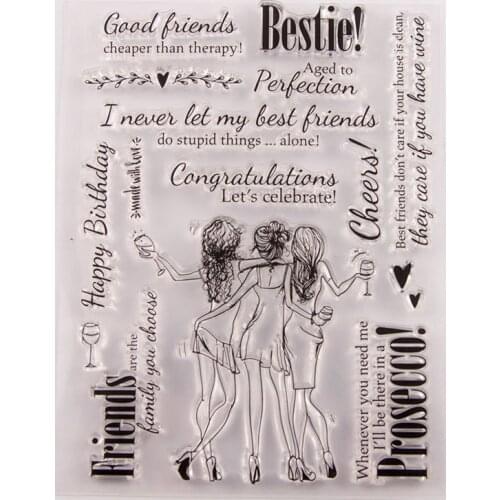 Good Friend Clear Stamps Transparent Silicone Stamp for DIY Scrapbooking Paper Card Craft Tools