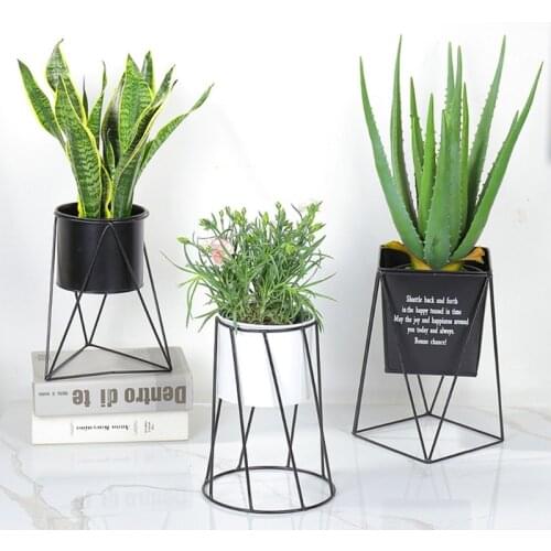 Plant Pot Metal Plant Stand with Iron Flower Rack Modern Combination Indoor Outdoor Display Flower Holder for Garden Home Yard