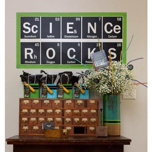 NEW Science Rocks Periodic Vinyl Decal Science Wall Decal Classroom Teacher Decor Chemistry Dorm Vinyl Sticker Table Of Elements