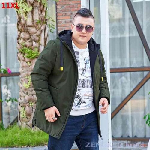 Winter new down jacket male plus size down jacket oversized white duck down warm down jacket down jacket men 11XL 12XL