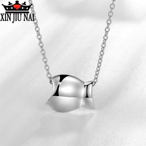 New arrival S925 sterling silver net red creative style cute greedy fish fashion wild female money chain pendant