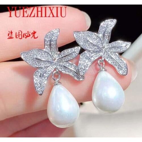 New Special Price White Shell Pearl Long Earrings Women Party Fashion Jewelry Water Drop Earrings