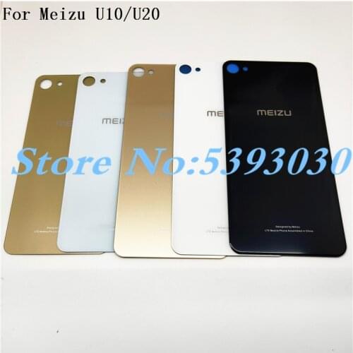 New 3D Glass Back Housing For MEIZU U10 U20 Back Cover Case Battery Rear Door With Adhesive Sticker Replacement Parts
