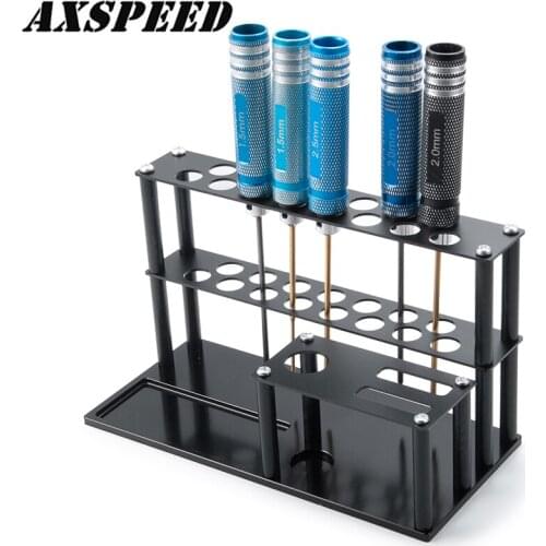 AXSPEED Screwdriver Stand Place Support Arrange Storage Shelf for 1/10 SCX10 TRX4 1/14 Tamiya SCANIA RC Model Car Tools