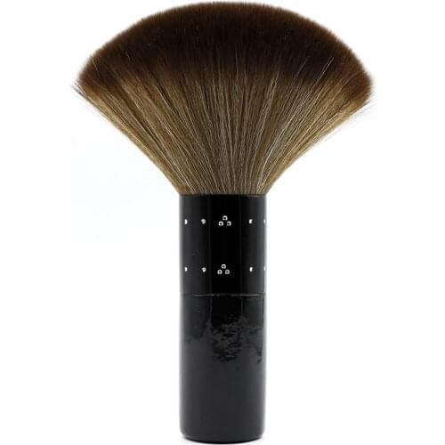 Professional Soft Hairbrush Black Salon Hair Cutting Barber Neck Face Duster Brush Hair Sweep Brush Barber Cleaning Hair Brush